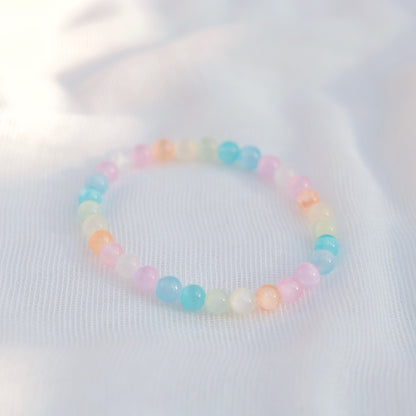 Pulsera de Selenita natural arcoiris-Venusina
