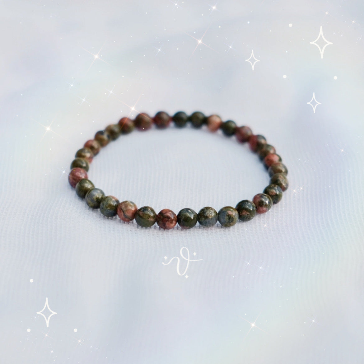 Pulsera mineral "Unakita"