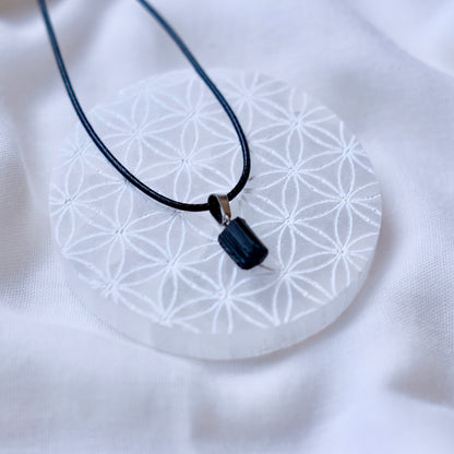 Placa de Selenita con Flor de la Vida · limpieza y armonización energética
