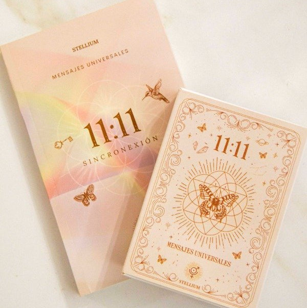 Pack Oráculo 11:11 Mensajes Universales + libro sincronexión,conexión con las señales del Universo, disponible en Venusina.